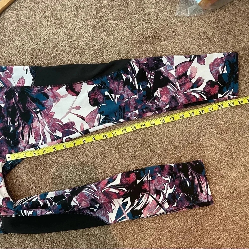TKO Floral Yoga Exercise Legging Crop Pants - Picture 11 of 12